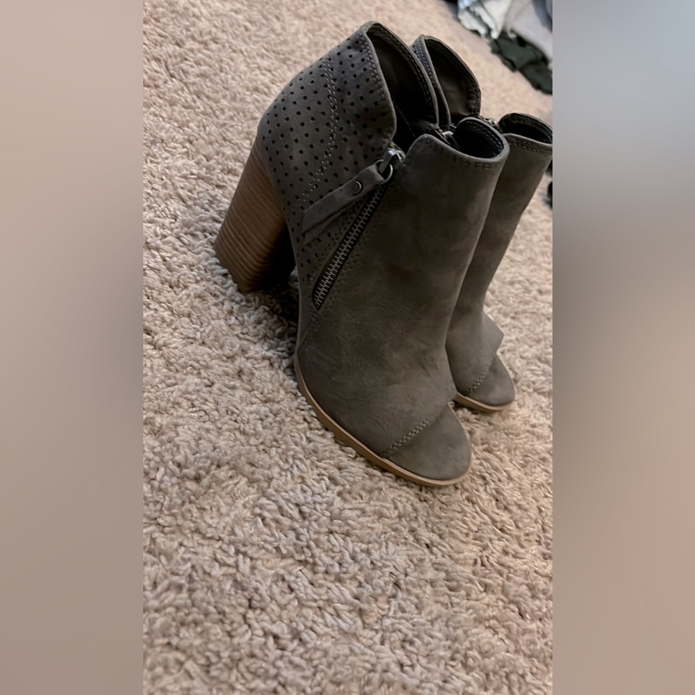 Grey Booties, size 8
